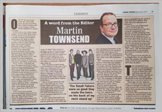 Small Fakers Sunday Express Martin Townsend